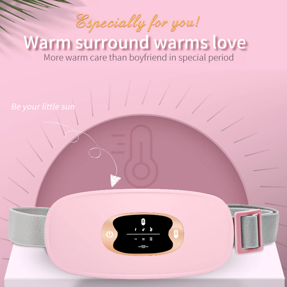 Electric Heating Menstrual Vibration Pad Belt For Period Pain Relief