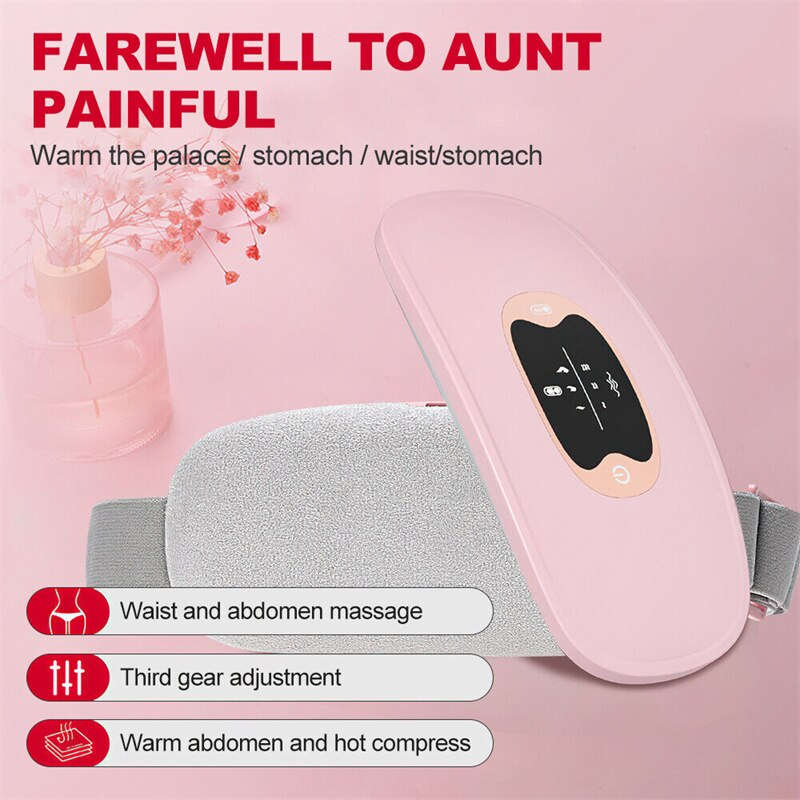 Electric Heating Menstrual Vibration Pad Belt For Period Pain Relief