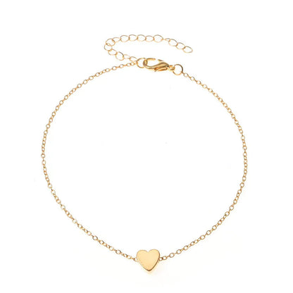 Trendy Beads Multilayer Summer Heart Anklet For Woman Bohemian Vintage
