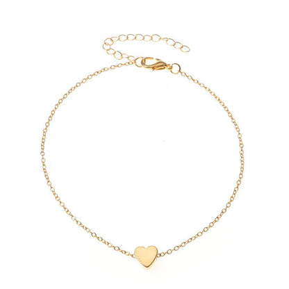 Trendy Beads Multilayer Summer Heart Anklet For Woman Bohemian Vintage